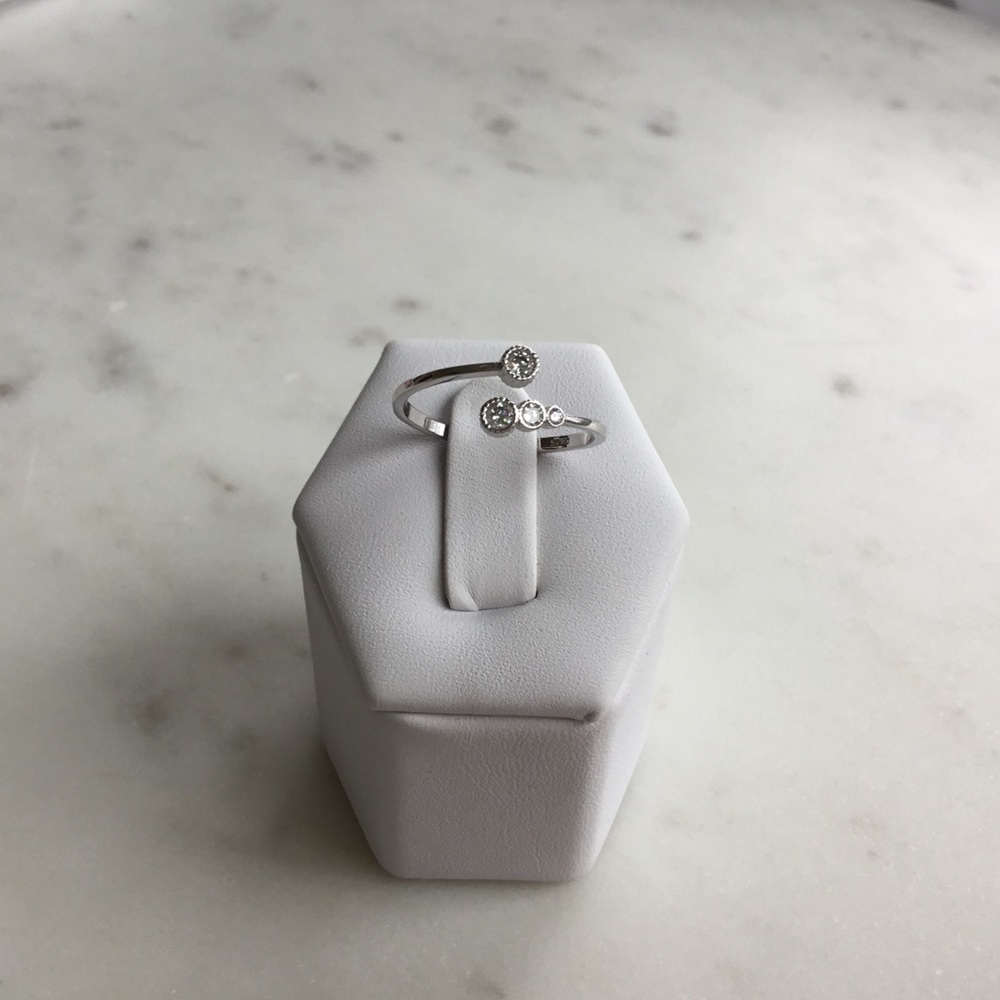 Sale $12! Sterling Silver Adjustable Cz Ring - Picture 6 of 16